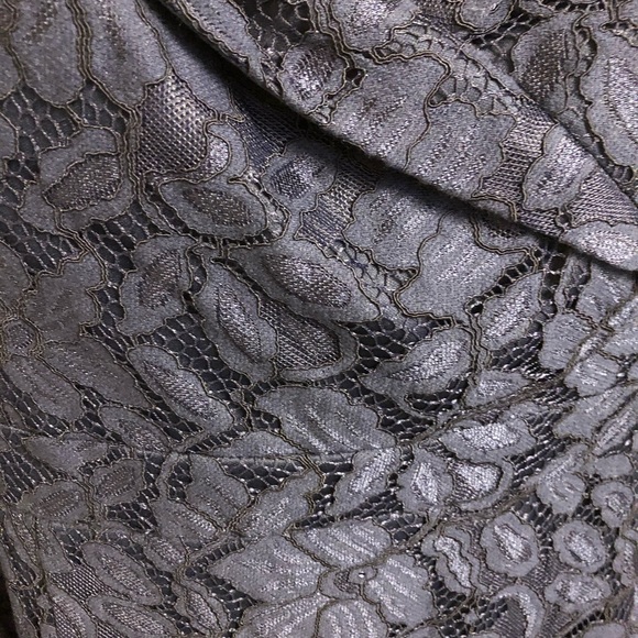 Xscape Womens Navy Lace Formal Gown Plus 22W - Picture 5 of 9